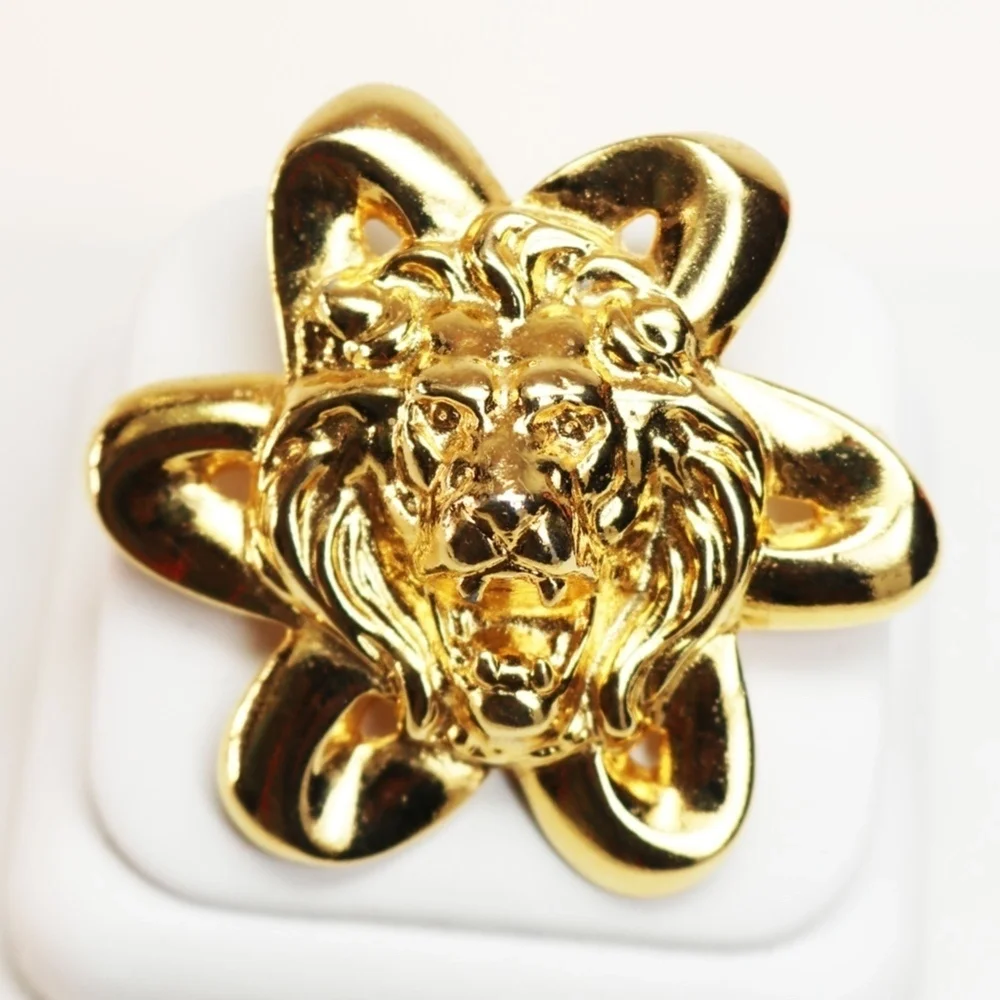 Anne Klein Gold Plated Lion's Head Brooch